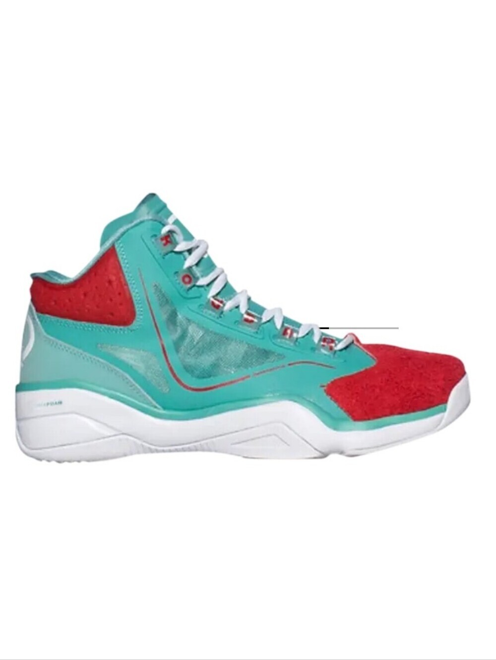REEBOX Q96 CROSSEXAMINE BASKETBALL SHOES SZ 15 MENS JADITE/RED/WHITE EXC COND